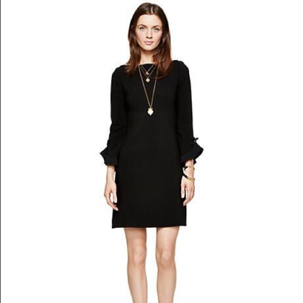 Kate Spade Ruffle Sleeve Dress do wonders black